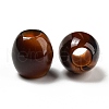 Opaque Resin Two Tone European Beads RESI-D070-02-2