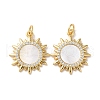 Brass Micro Pave Clear Cubic Zirconia Pendants X-KK-B083-36C-G-1