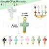 100Pcs Acrylic Pendants PALLOY-FS00028-5