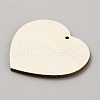 Single Face Printed Heart Wood Pendants WOOD-CJC0011-07L-2