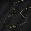 925 Sterling Silver Twisted Bar Link Chain Necklaces NJEW-H056-01A-G-2