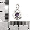 925 Sterling Silver Pave Cubic Zirconia Pendants STER-V001-03P-06-3