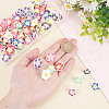 ARRICRAFT 80Pcs 8 Styles Handmade Polymer Clay 3D Flower Plumeria Beads CLAY-AR0001-32-3