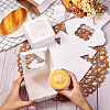 Square Paper Biscuit Boxes with Lace Edged Square Clear Window CON-TAC0001-12A-01-6