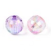 UV Plating Transparent Acrylic Beads TACR-N020-03-2