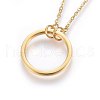 304 Stainless Steel Pendant Necklaces NJEW-H491-15G-1
