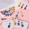 SUNNYCLUE 20Pcs Butterfly Alloy Enamel Locking Stitch Markers HJEW-SC0001-52-4