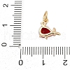 Brass Pave Cubic Zirconia Charms KK-Q096-14A-G-3