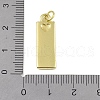 Brass Micro Pave Clear Cubic Zirconia Pendants KK-P266-06G-P-3