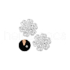 AHADERMAKER 2Pcs Crystal Rhinestone Flower Brooch Pins JEWB-GA0001-26-7