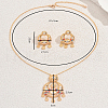 Bohemian Style Moon Brass Micro Pave Cubic Zirconia Earrings & Necklaces Set for Women SC3295-2