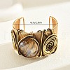 Flat Round Zinc Alloy &  Cuff Bangles FS-WG8CC9C-01-3