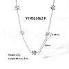 Elegant Stainless Steel Daisy Link Chain Necklaces and Bracelets Sets for Women EE7355-4-3