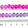 Transparent Painted Glass Beads Strands X1-DGLA-A034-T8mm-A06-4