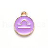 Alloy Enamel Pendants ENAM-S124-01B-01K-2