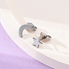 Tarnish Resistant 304 Stainless Steel Stud Earrings X-EJEW-F227-18P-1