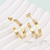 304 Stainless Steel C-Shaped Stud Earrings EJEW-V004-05G-3