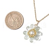 Glass & Glass Pearl Beads Pendants Necklaces for Women NJEW-MZ00106-01-3