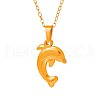 Stainless Steel Dolphin Pendant Necklaces for Women LE2766-2-5