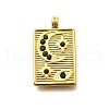304 Stainless Steel Rhinestone Pendants STAS-M109-14G-2