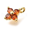 Brass Micro Pave Cubic Zirconia Pendants KK-D356-07C-G-2