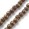 Electroplated Natural Lava Rock Beads Strands G-A251-E01-01D-2