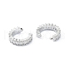 Rack Plating Brass Micro Pave Cubic Zirconia Cuff Earring EJEW-C086-10P-2