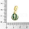 Brass Enamel Fruit European Dangle Charms KK-Z090-08G-02-3