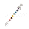 7 Chakra Gemstone Beaded Pendant Decorations HJEW-JM00797-02-1