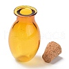 Oval Glass Cork Bottles Ornament AJEW-O032-03A-3