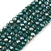 Electroplate Glass Beads Strands X-EGLA-A044-P2mm-B09-1