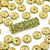 Brass Grade A Rhinestone Spacer Beads RSB039NF-10G-1
