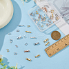 SUPERFINDINGS 32Pcs 8 Styles Brass Fold Over Clasps KK-FH0007-56-4