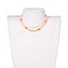 Handmade Polymer Clay Heishi Beads Choker Necklaces NJEW-JN02446-02-4