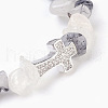 Natural Rutilated Quartz Beads Stretch Bracelets BJEW-JB03926-02-2