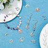 SUPERFINDINGS 96Pcs 8 Style Tibetan Style Alloy Pendants TIBE-FH0001-15-2