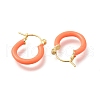 Brass Enamel Hoop Earrings for Women EJEW-M211-01LG-C-2