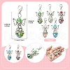 20Pcs 5 Colors Angel Glass Acrylic Pendants HJEW-FS00016-4