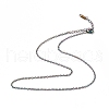 Ion Plating(IP) 304 Stainless Steel Cable Chain Necklace for Men Women NJEW-K245-014D-1