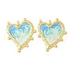 304 Stainless Steel Enamel Pendants STAS-V015-60G-02-1