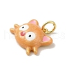 Rack Plating Brass Enamel Pendants KK-S366-03G-2