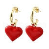 Brass Dangle Stud Earrings EJEW-V011-03G-4