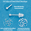   30Pcs 925 Sterling Silver Round Ball Stud Earrings STER-PH0001-46-4