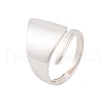925 Sterling Silver Cuff Open Rings for Women RJEW-P105-01S-2