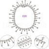  2pcs Crystal Glass Rhinestone Shoes Chain FIND-NB0002-33-2
