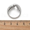 304 Stainless Steel Cuff Rings for Women RJEW-A063-01F-P-3