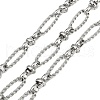 304 Stainless Steel Twist Oval Link Chains CHS-C017-08P-1