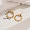Stylish Geometric Stainless Steel Two-layer Stud Earrings RQ1925-1-3
