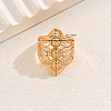 Multi-Layer Hollow Design Brass Micro Pave Cubic Zirconia Adjustable Finger Rings for Women ZN1702-5