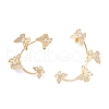 Cubic Zirconia Butterfly Wrapped Stud Earrings EJEW-I263-08G-1